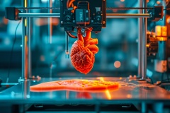 3D Printing of a Human Heart. Generative ai